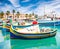 Boats in Marsaxlokk harbor