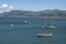 Boats in the Menai Strait and Snowdonia in the background - 2