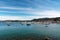 Boats moored in Baiona port, Galicia