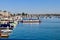 Boats moored at Balboa Peninsula