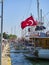 Boats moored at Bodrum harbour. Mugla, Turkey.