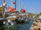 Boats moored at Bodrum harbour. Mugla, Turkey.