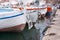 Boats moored at the concrete pier in Balaklava