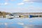 Boats Moored in English Estuary