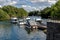 Boats Moored In Fenelon Falls, Ontario At Lock 34