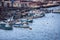 Boats moored in Havana port