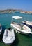 Boats moored in Kalyves harbour, Crete.