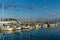 Boats moored in Motueka Marina, New Zealand