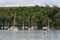 Boats moored at St Mawes, Cornwall on May 12, 2021