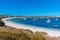 Boats mooring at Geordie bay at Rottnest island in Australia