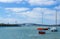 Boats Mooring at Little Shoal Bay Reserve Beach Auckland New Zealand