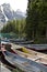 Boats on Moraine Lake