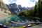 Boats on Moraine Lake, Canada