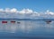 Boats in Morecambe Bay in Northwest England