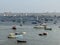 Boats in Mumkbai Harbor, near Gateway of India