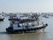 Boats in Mumkbai Harbor, near Gateway of India