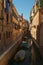 Boats on narrow canal