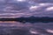 Boats in the navigable freshwater reservoir in Extremadura, Embalse Gabriel y Galan horizontally at sunset