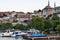 Boats near pier in Fatih district in Istanbul