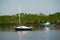 Boats nearby Brisbane city in Queensland, Australia. Australia is a continent located in the south part of the earth In summer tim