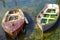 Boats nearly empty harbor harbour Brixham Devon England UK