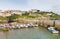 Boats in Newquay harbour North Cornwall England UK