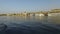 Boats on the Nile river in Aswan at sunset