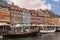 Boats on Nyhavn restaurant row, Copenhagen, Denmark