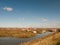 Boats parked along estuary marshland in tollesbury maldon