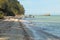 Boats and people on Anna Maria Island, Florida