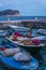 Boats in Petrovac Bay marina