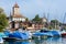 Boats at the pier of Spiez