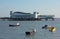 Boats and Pier in Weston-super-Mare bay Somerset