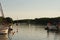 Boats at polish Mazury lakes in summer