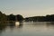 Boats at polish Mazury lakes in summer