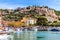 Boats In The Port And Chateau-Cassis,France