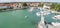 Boats at port of Lindau harbour, Lake Constance, Bavaria