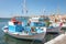 Boats in the port of Pythagoreion in Samos, Greece