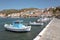 Boats in the port of Pythagoreion in Samos, Greece