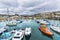 Boats in Porthlevan historic fishing port