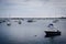 Boats in Provincetown Harbor, in Provincetown, Cape Cod, Massachusetts.