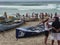 Boats in readiness for a Surf Race