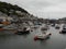 Boats at rising tide on a stormy day, Looe Harbour