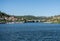 Boats and river cruise boat docked at Marina Entre os Rios on river Douro