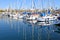 Boats, sailboats, and yachts in the port of Barcelona