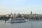 Boats sailing Golden Horn Bay in Istanbul