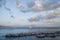 Boats in the sea in the golf of Naples