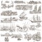 Boats and ships around the world - an hand drawn pack