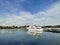 Boats and ships docked at the Puteri Harbour on a sunny day in Johor