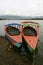 Boats in Situ Cileunca, Pangalengan, West Java, Indonesia. The atmosphere of Lake Cileunca